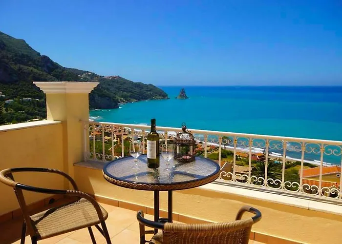 Natalia A With Panoramic Sea Views Of Agios Gordios Bay Apartament Agios Gordios (Corfu)